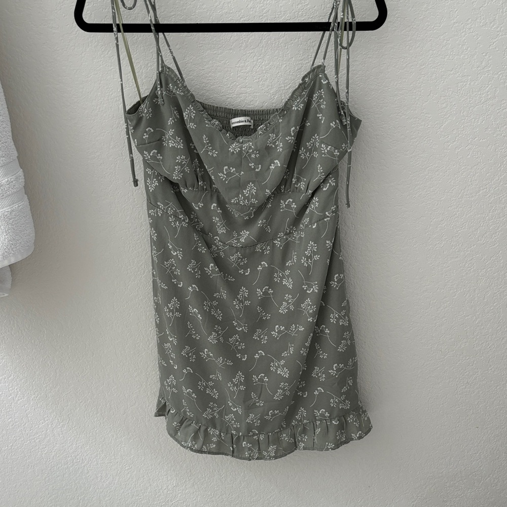 Floral Green Women's Dress